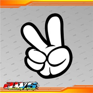 JDM Hand Sticker Piss Sticker Motor