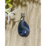 Natural Botswana agate water drop shape crystal pendant