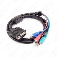 [Low Price] VD-47 VGA Male To 3RCA Color Difference Video Cable 1.5m (B)