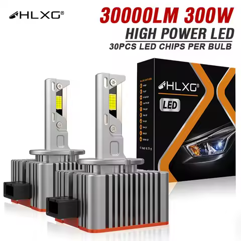 HLXG D3S D1S LED Canbus Headlights HID Plug & Play D2S D4S D5S D8S Reflektory D1R Two-sided CSP Chip
