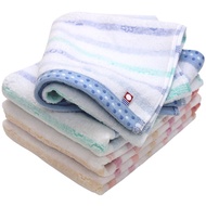 Imabari Certified Face Towel - Hiorie Border Jacquard Lyric 4-Piece Set (Assorted Colors) - Made in 