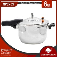 Micromatic Stainless Pressure Cooker MPCS-24 | 6QC Stainless Pressure Cooker 24cm