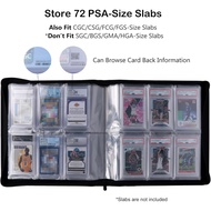 Rayvol PSA Slab Binder, Holds 72 PSA Slabs, 6-Pocket Graded Card Binder for PSA, CGC, CSG, FGS and F
