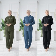 KEMEJA Sch_ Oneset Alo oneset plain shirt alo embroidery suit shirt alo plain embroidery