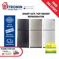 *Climate Voucher Eligible* SHARP 427L 2-Door Top Mount Fridge SJ-RF43E-DS SJ-RF43E-SL  SJ-RF43E-WH S