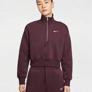 Nike Women's NSW PHNX FLC QZ CROP Pullover Sweatshirt DQ5768-652