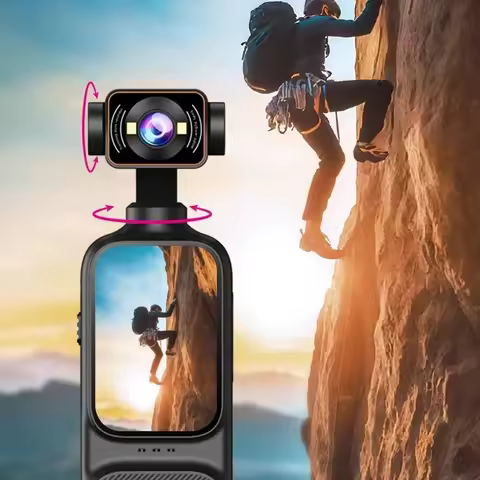 500W Pixel HD Sports Cam Handheld Pan-Tilt Wifi Pocket Cam Portable Anti Shake Vlog Recorder Action