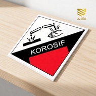 SAFETYSIGN K3 SYMBOL WASTE B3 - KOROSIF + 3MM PLATE