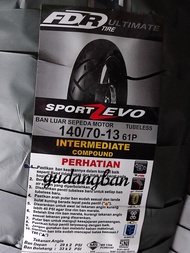 Paket FDR Sport ZEVO 140 70 13 Versi Tubeless FREE PENTIL Ban luar Motor Nmax Depan Belakang ORIGINAL