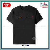 T Shirt Round Neck Sulam McLaren 765LT V8 Turbo Sports Car Racing Baju Lelaki Casual Cotton Fashion 