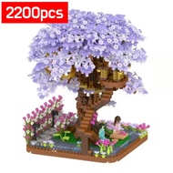 พร้อมส่ง loz 426/2008PCS ไม้กระถางซากุระ ช่อดอกไม้อมตะ บล็อกของเล่น ด อกไม้ประดิษฐ์ DIY ตกแต่งดอกไม