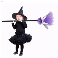 STATIONERYSTUDIO Halloween Witch Broom, Dismountable Simulation Witch Broomstick, Kid Witch Broom Si