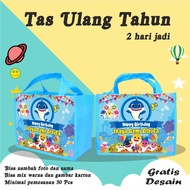 Package Of 100pcs Fit BENTO BOX/Children's Birthday Story/GOODIE BAG With BABY SHARK Pictures