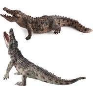 BLAPNK 2 Pcs Model Buaya Simulasi, Mainan Patung Buaya Realistik, Koleksi Figurines Buaya, Set Perma