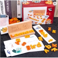 Montessori Word Jumble:A Pembelajaran Pengecaman Ejaan Memadankan Mainan Perkataan Abjad