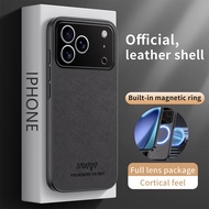 Leather Case for Apple iphone 17 Pro Max Air 5G iPhone17ProMax iPhone17Air Wireless Car Charging Pho