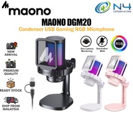 Maono DGM20 USB Microphone RGB Gaming Mic USB Condenser Mic Noise Canceling Mic