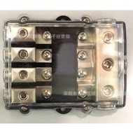 Car Audio Fuse Holder One Out Four Small Fork Bolt Fuse Host Power Amplifier Subwoofer Modification 