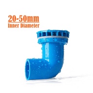 Drain Elbow Aquarium Outlet Water Tank Fitting PVC Connector Inner Diameter 20mm to 50mm 1pc