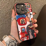 Cartoon Niche Mole Pattern Phone Case Compatible for IPhone 13 15 12 11 14 Pro Max XR X XS MAX 15Plus 7/8 Plus Se2020 Hard Silicone Anti Drop Large Hole Phone Case