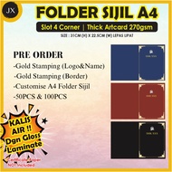 Customise A4 Certificate Holder 270GSM Artcard / Fail Sijil A4 Tersuai 270GSM Artcard