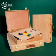 Ceyue Beech Portable Painting Box Wooden Oil Painting Box Art Students Dedicated Painting Tool Box P