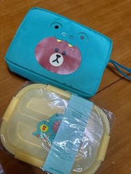Line friends 不銹鋼餐盒連袋