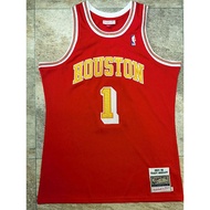 Mens Exquisite Embroidery Jersey Houston Rockets Tracy McGrady Mitchell Ness Hardwood Classics Jerse