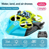 3 In 1 (Sea/Land/Air) Multiple Modes Remote Control Hovercraft RC Drone Race Drifting Car Toy for Ki