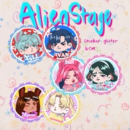 Alien Stage sticker button badge fanmerch by ftnyuni