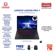LENOVO LEGION PRO 7 16IAX10H 83F5004VMJ GAMING LAPTOP ( CU9-275HX, 32GB RAM, 1TB SSD ,RTX 5080 16GB,