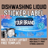 HIGH QUALITY STICKER LABEL FOR DISHWASHING LIQUID 100PCS.