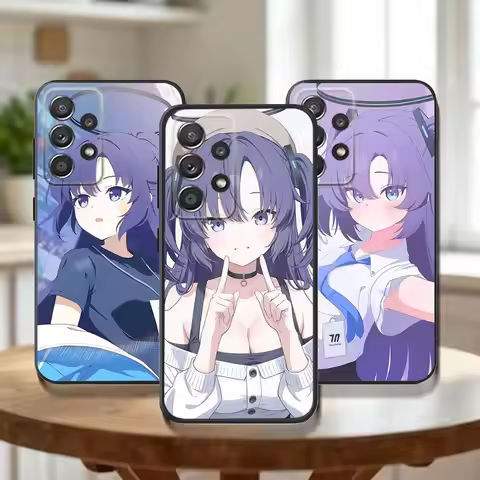 Hayase Yuuka Blue A-Archive Phone Case For Samsung Galaxy A73,30,32,72,51,53,52,71,22,5G,Note,J7,8,9