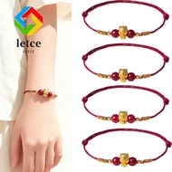 LETCE Lucky Horse Bracelet, 999 Sliver Gold Color Horse Beaded Bracelet,  Elegant Design Auspicious 
