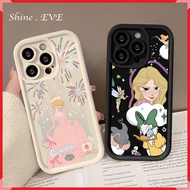 For Oppo A57 A12 A38 A7 A9 Disney Princesses and Fireworks Case A53 A54 A16s A15s A77s A17 A74 A3s A