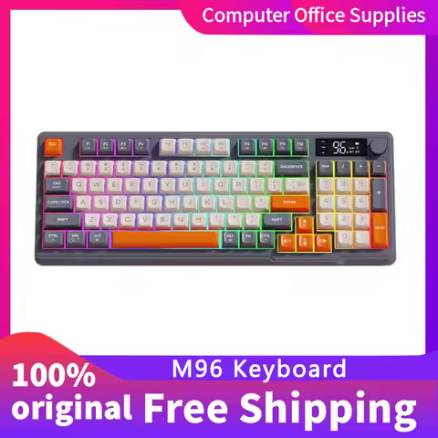 M96 2.4G wireless dual-mode keyboard intelligent electronic screen 96 key simple layout large batter