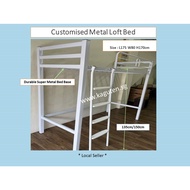 Customised Loft Bed L175 x W80cm Heavy Duty Loft Bed Custom Made Loft bed, Iron Loft bed Helper Bed