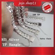 READY STOCK | Original 925 Silver Bracelet 540 TP Bangle For Men | Gelang Tangan Lelaki Tambah Rantai Kecil Perak 925