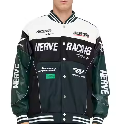Men's Bomber Jacket f1 jacket vintage Street Coats Summer Vintage Varsity Baseball Racing Biker Jack