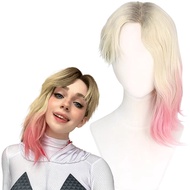 Spiderman Across The Spider Verse Gwen Stacy Cosplay Wig Heat Resistant Synthetic Hair Gwen Cosplay Wig Halloween Party Props