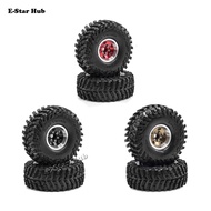 4PSC 1.0-inch Wheel Hub Tire Climbing Tires Wheels  for RC Car 1/18 TRX4M SCX24 FMS