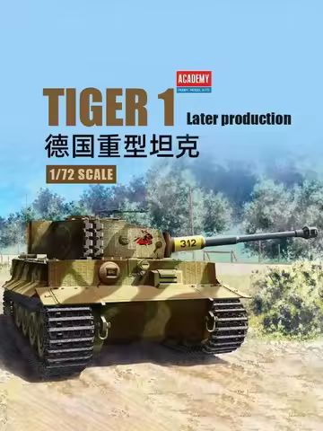 1/72 Academy model 13431 German Heavy Tank, Tiger 1 Post-Production assembly Scale diy toys Model Ki