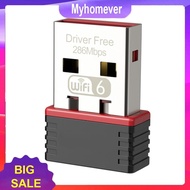 Wireless USB Driver Free USB Network Adapter 286Mbps WiFi Adapter AX Protocol Wireless Network Card 