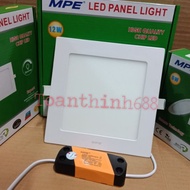 White MPE square Led ceiling light 12w+9w+6w