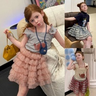 PRETTY BABY Children's Shirt Tank Top With Ruffles Snail Frilly Skirt There Is A Pants Lining (2117)