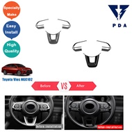 Toyota Vios 2023 Steering Wheel Carbon Fiber Black Design Decorative Panel for Toyota Vios 2023 Accessories