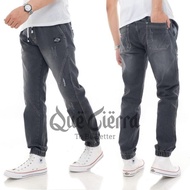 Celana Jeans JOGER SHIRWAL Sobek Ripped - Sirwal jogger plat PREMIUM Denim Grey Pria Katun Panjang S