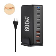 Fast Charging 600W Desktop GaN Quick PD Charger 8 Ports USB Type C Mobile Phone Laptop PC Charging D
