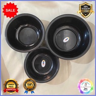 ★ ❊ 3 Sizes High Quality Plastic 3 in 1 Laundry Utility Black Basin/Planggana/Batcha/Tubs - Househo