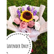 Lavender Handmade Crocheted Flowers/Bunga Kait Lavender